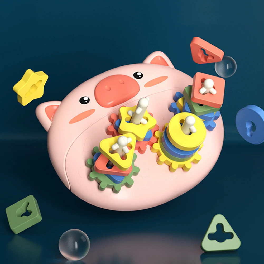 

Набор деревянных геометрических строительных блоков для раннего развития