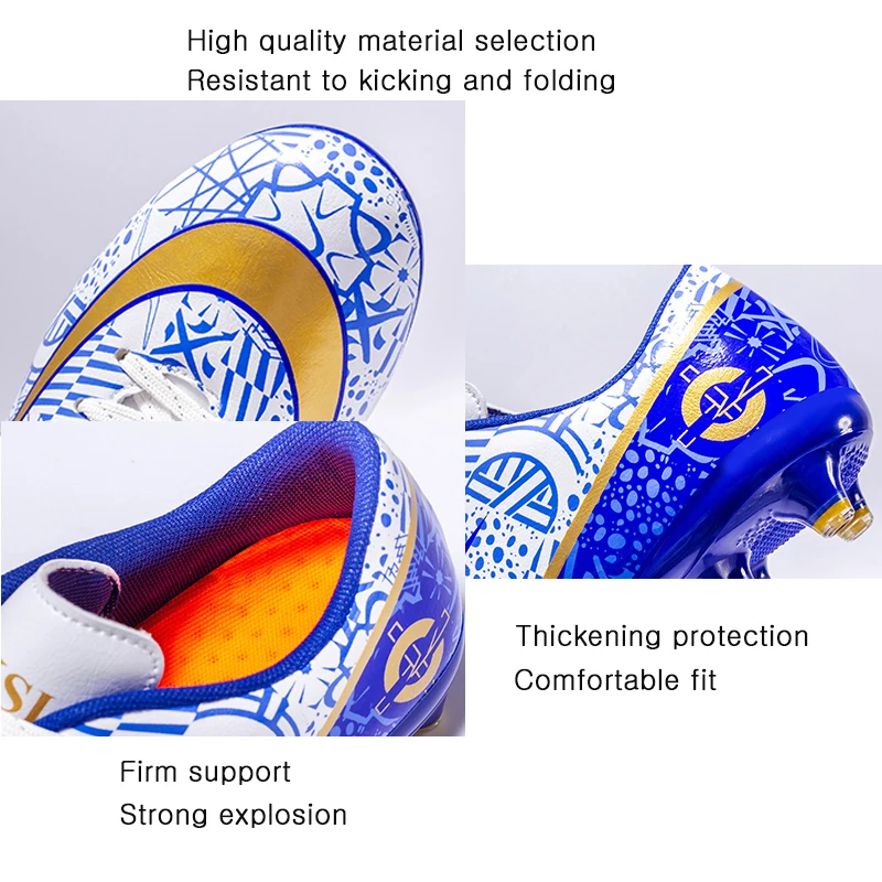 Soccer Shoes Spring Youth Adult Long Spike Broken Nail Basic Training Universal 35-46 Large Low Top Thickening Protection