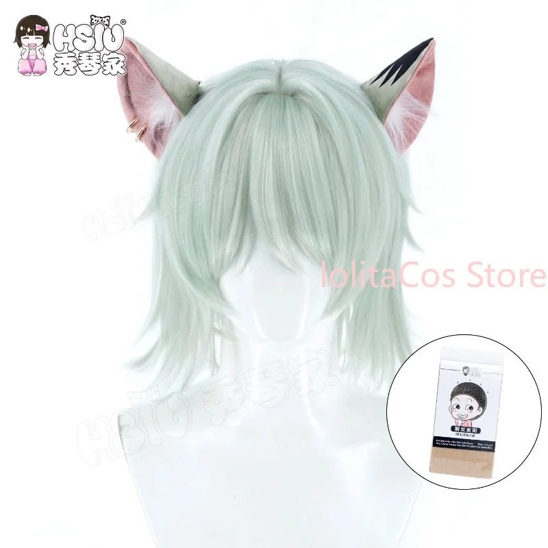Фото Парик для косплея Chainsmoker Cat Yani Neko Satou Yuko, аксессуар для ролевых игр с кошачьими ушками и хвостом, реквизит для Comic Con, подарок на Хэллоуин, на день рождения №4