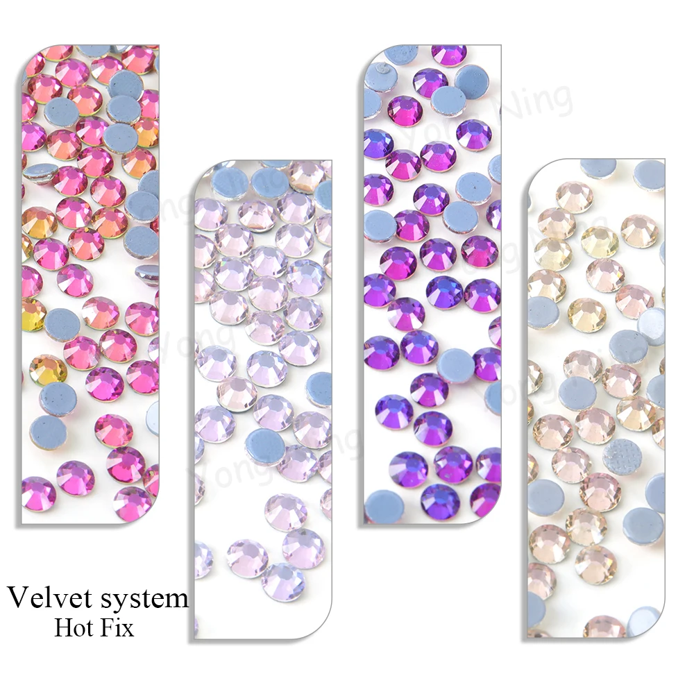 

ss6-ss30 Vitrail system sparkling Art nail rhinestones flat back Hot Fix crystal strass diamond glitter stone for DIY garment