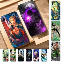 bandai anime one piece roronoa zoro phone case for huawei y 6 9 7 5 8s prime 2019 2018 enjoy 7 plus
