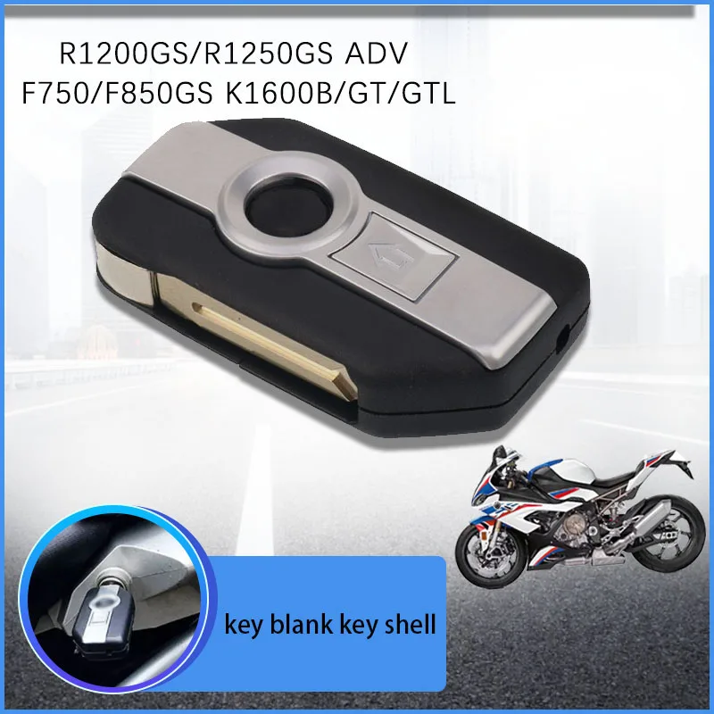 

For BMW F750GS F850GS R1200GS R1250GS ADV R1200RT K1600B K1600GTL Start Remote Control Key Uncut Blade One-Click Keyless Case