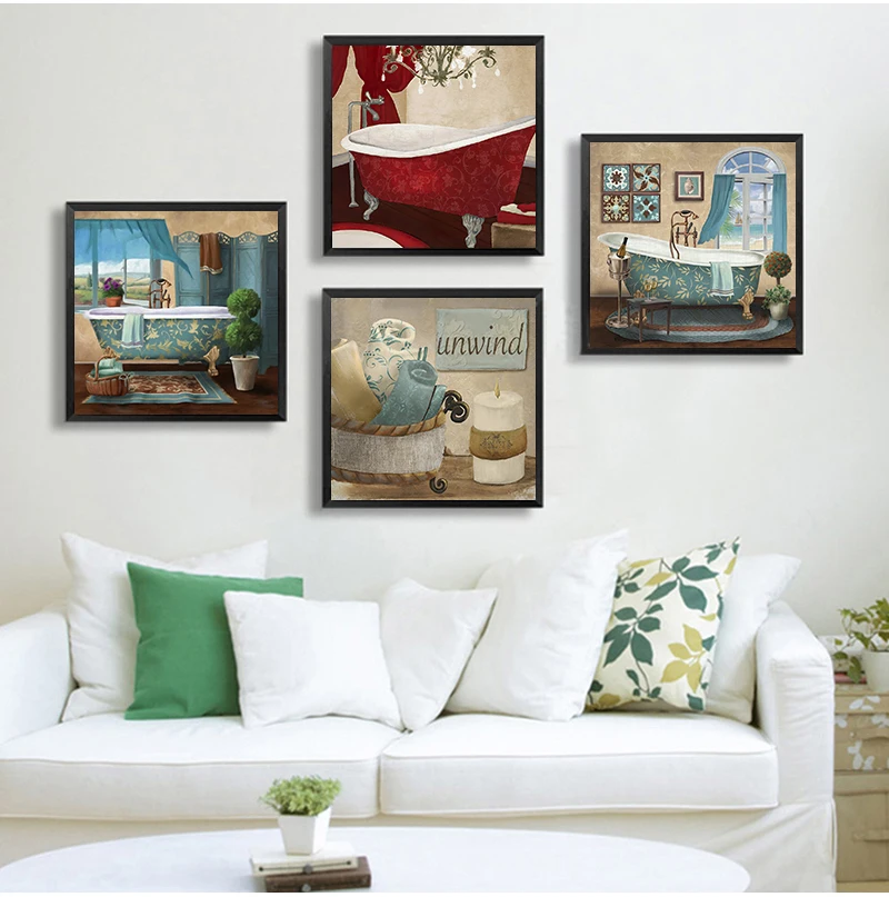 

Canvas Wall Art Prints Modern Home Decoration Canvas Painting Bathroom Picture Nordic Style Abstract Posters And Prints No Frame