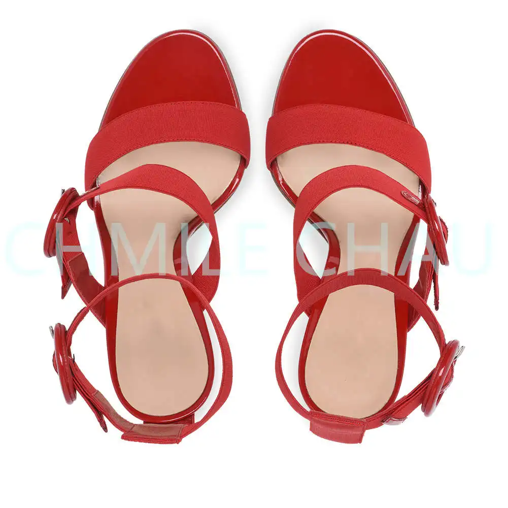 Gladiator Rome Elegant Luxury Designer Women Sandals Buckles Ankle Strap Stiletto High Heel Sexy Party Plus Size Shoe 199-CHC-31