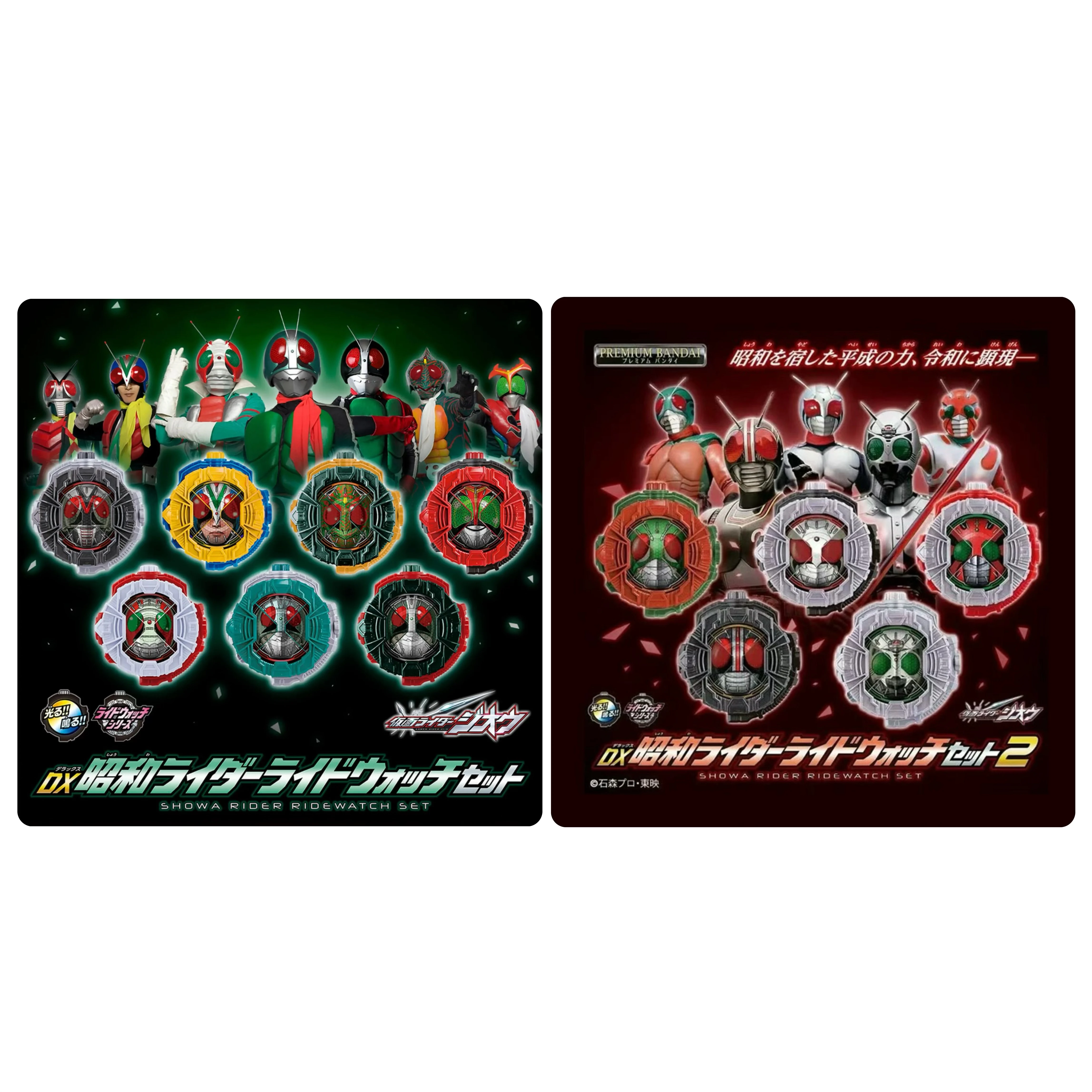 Фото Премиальный набор коллекционных игрушек-трансформеров Bandai Kamen Rider Zio Dx Showa Rider Ridewatch Set 2 для взрослых коллекционеров №2