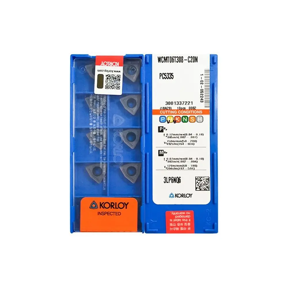 

10PCS/New KORLOY WCMT06T308-C20N PC5335 Carbide Inserts