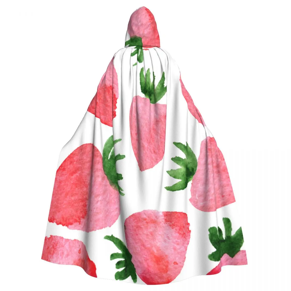 

Unisex Witch Party Reversible Hooded Adult Vampires Cape Cloak Watercolor Strawberry