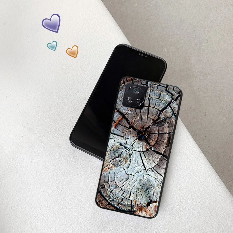 Силиконовый черный чехол для телефона Xiaomi Poco C61 F5 F4 GT F3 F1 X4 X3 X5 M3 M4 Pro M5 C51 C50 C40 Flower Retro