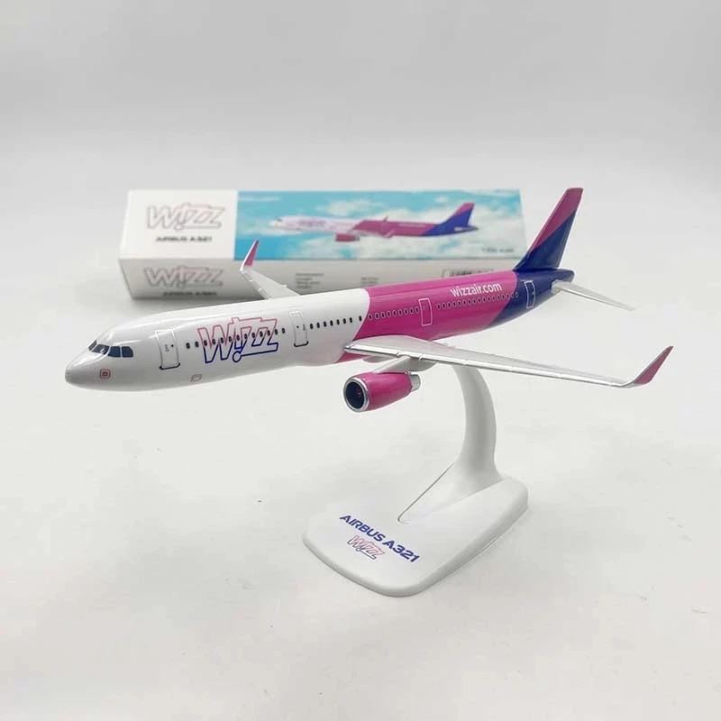 

1/200 Scale WIZZ AIR A321 Aircraft Model Toy with Base Static Display Plane Boys Toys Souvenir Gifts Adult Fans Collection