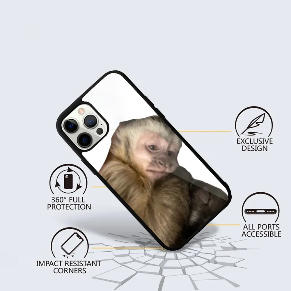 Чехол для телефона Monkey Sipping Caprisun Meme iPhone 15 14 13 12 11 Plus Pro Max Mini Magsafe с магнитной