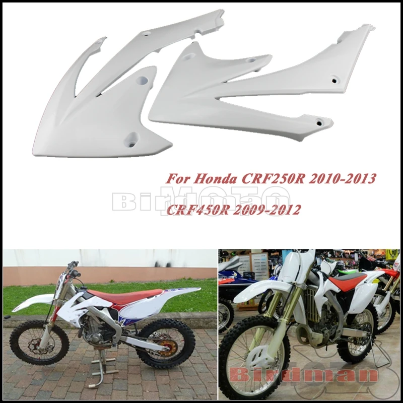 

Motocross Enduro Front Radiator Shrouds For Honda CRF250R 2010-2013 CRF450R 2009-2012 Off Road Motorcycle Plastic Fairing Cover