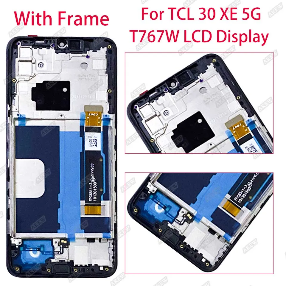 Фото AKEW новый оригинальный ЖК-дисплей для TCL 30 XE 5G Tcl 30XE T767W сенсорный экран T767 дигитайзер в сборе запасные части №5