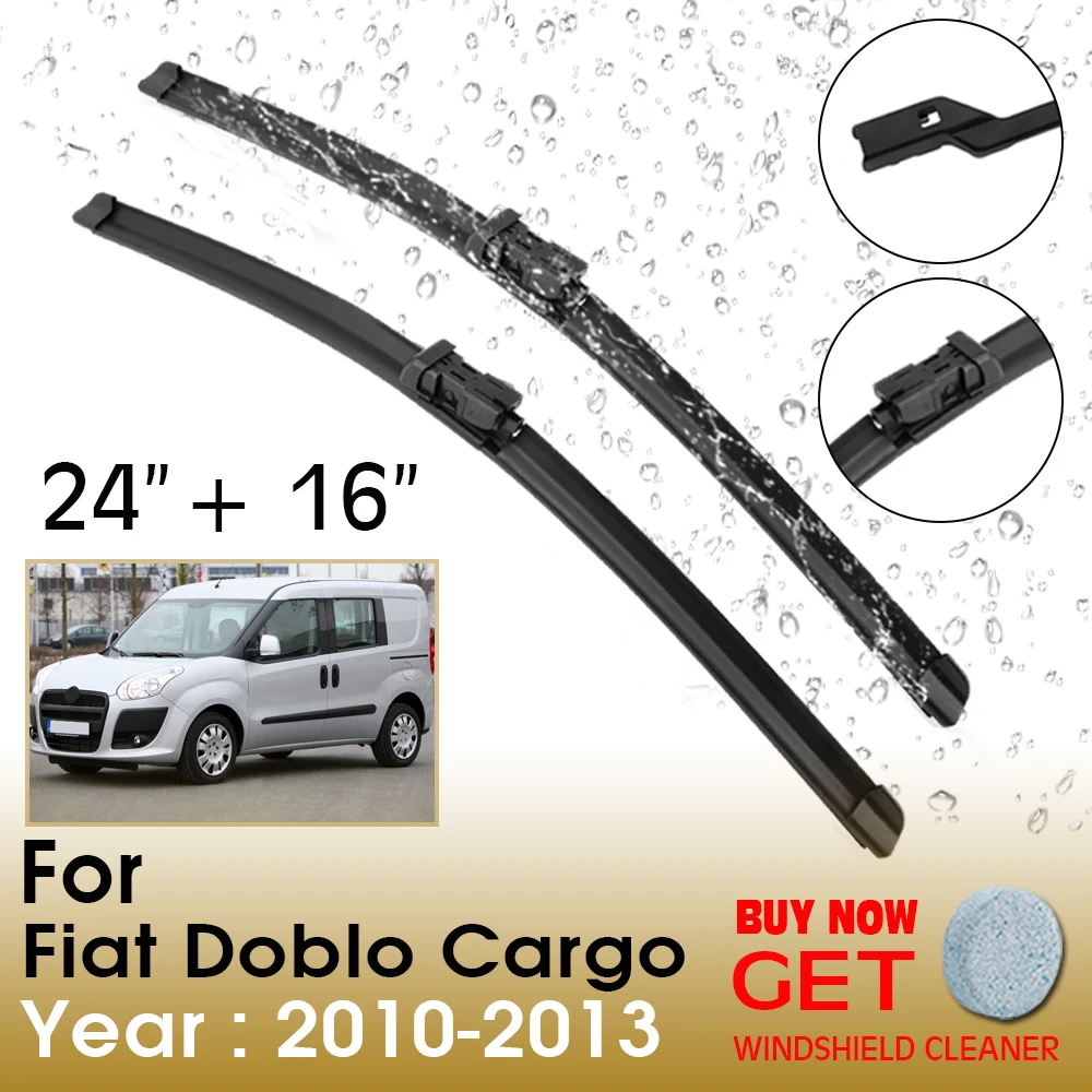 

Car Wiper Blade For Fiat Doblo Cargo 24"+16" 2010-2013 Front Window Washer Windscreen Windshield Wipers Blades Accessories