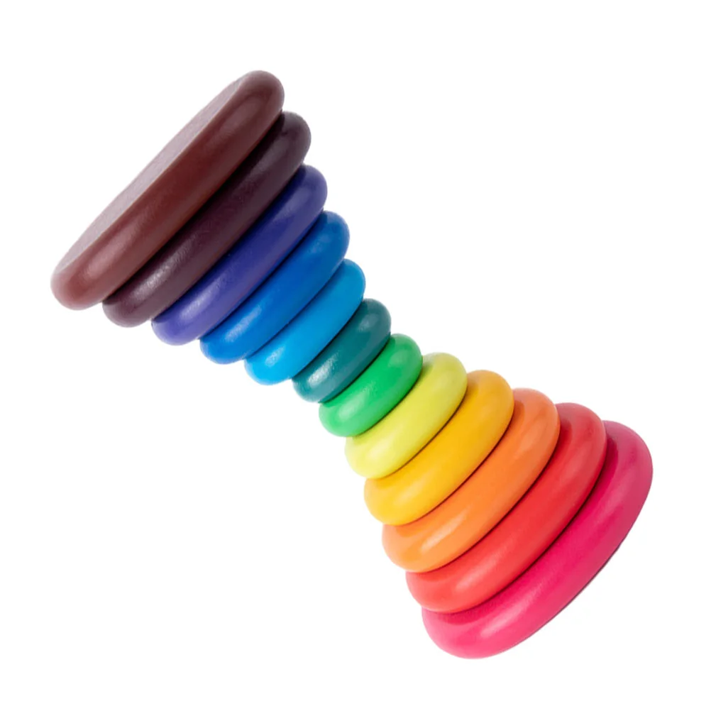 

Stacking Sorting Blocks Toys Building Puzzle Wood Block Stone Toy Educational Stacked Color Game Wooden Montessori Balancing