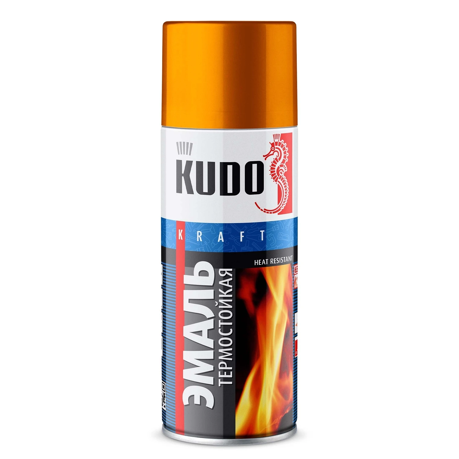 Аэрозольная краска KUDO "Эмаль HEAT RESISTANT" Термостойкая Кремнийорганическая