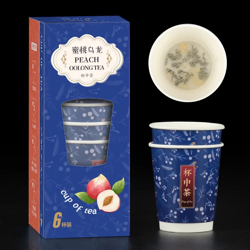 

Персик Oolong чай белый персик фруктовый чай разделение воды Yipinyin чайная чашка чай яблоко Tieguanyin 6 чашек