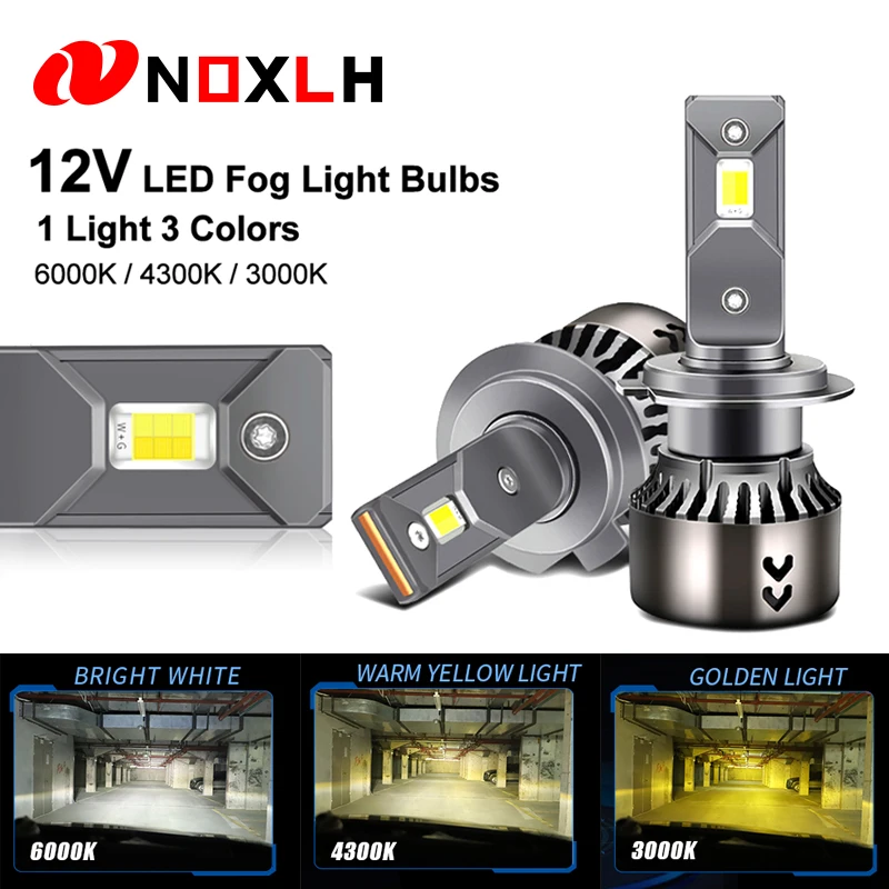 

2Pcs H4 H7 H11 светодиодные фары лампы 12 В автомобиль фары 3 цвета 3000K 4500K 6000K 9005 9006 9012 автомобиль светодиодные лампы Turbo противотуманные фары