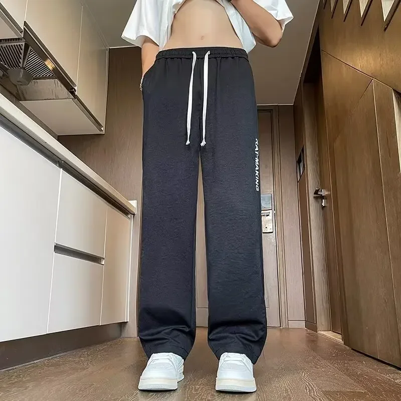 2024 новые повседневные брюки свободного кроя для мужчин корейские модные