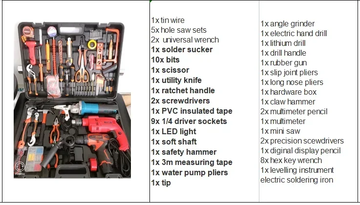 SOLUDE Базовый набор инструментов смешанных наборы для ремонта шин автомобилей