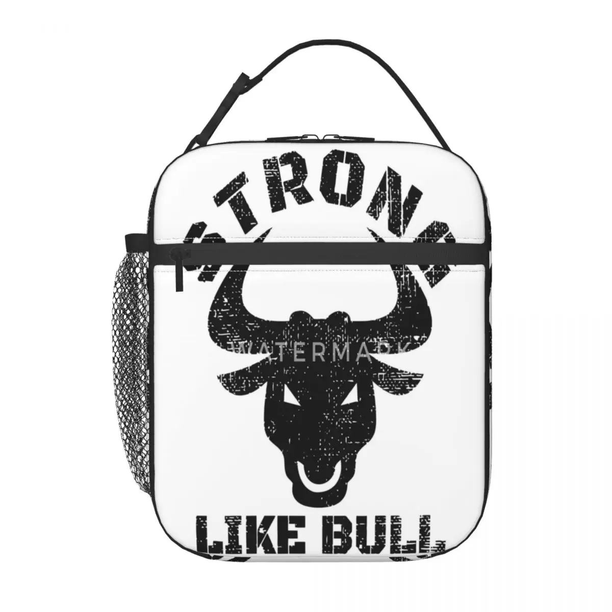 

Изолированная обеденная сумка с надписью «Like Bull» для бодибилдинга