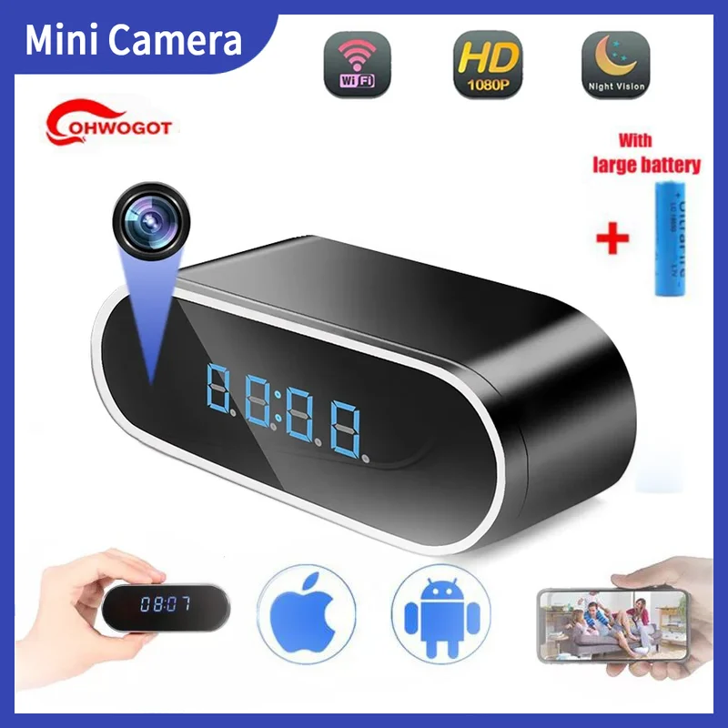 Wi-Fi мини-камера часы с камерой Action микро умный маленький домашний HD-монитор ночного видения беспроводной видеорегистратор