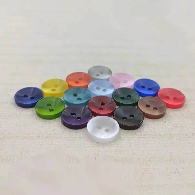 

100pcs 9mm/10mm/11.5mm/12.5mm/15mm polyester button pearl bowl Sewing button Accessories resin shirt button for DIY