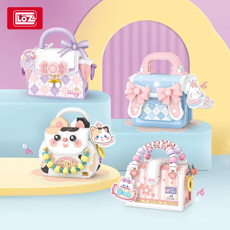 LOZ креативные микро строительные блоки милые сумки каваи набор животных и кошек