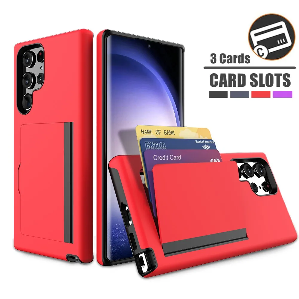 

S23 Ultra Credit Card Wallets Case For Samsung Galaxy S23 Ultra S22 S21 S20 S10 Plus 5G Back Cover Coque For Samsung Note 20 10
