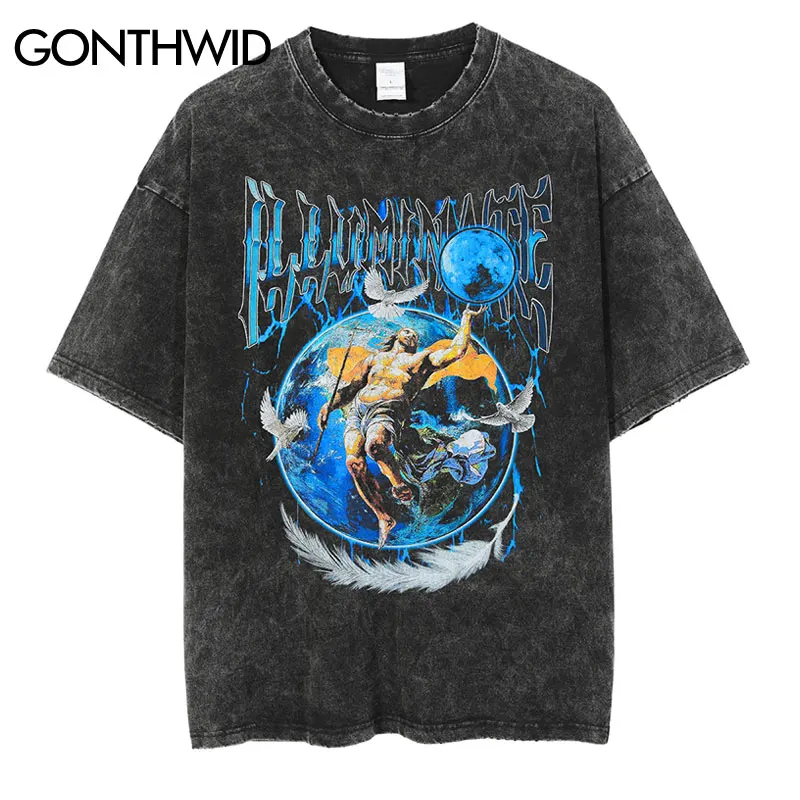 2022 уличная одежда футболка в стиле хип-хоп Винтажная с рисунком и графическим