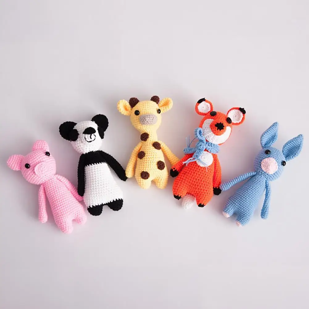 

Skin-affinity Eco-friendly Infant Cute Knitted Photo Animal Doll for Gift