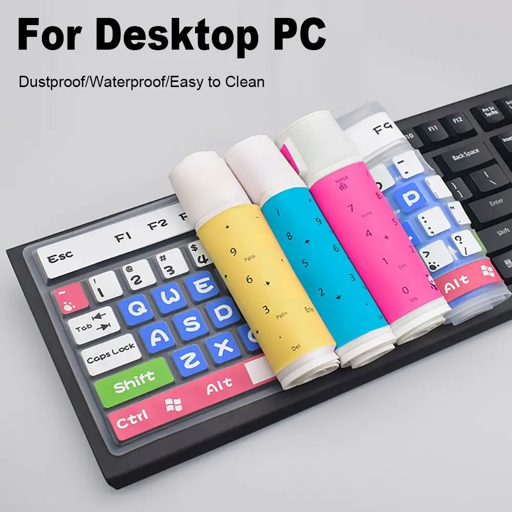 

for Desktop PC Laptop Universal Keyboard Cover Protector Waterproof Dustproof Silicone Computer Full Coverage Protective Film