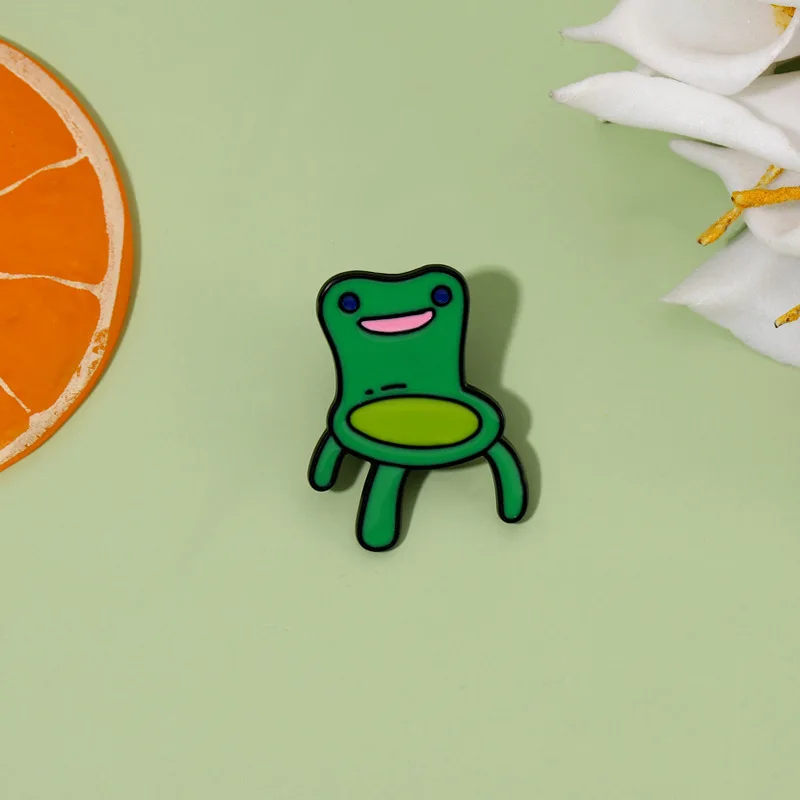 Enamel Pins Custom Cute Cartoon Froggy Brooches Lapel Badges Backpack Funny Anime Animal Jewelry Gift Wholesale