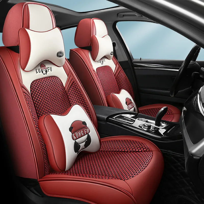 

Quality Assurance Summer Ice Silk All-inclusive Car Seat Cover Sedan Car Seat Cushion Four Seasons Universal Five-seat