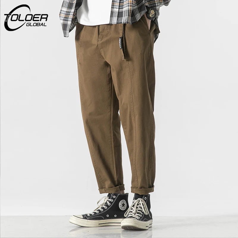 

Мужские хлопковые прямые брюки-карго, спортивные штаны с широкими штанинами, однотонные джоггеры, повседневные рабочие брюки, весна-лето 2023