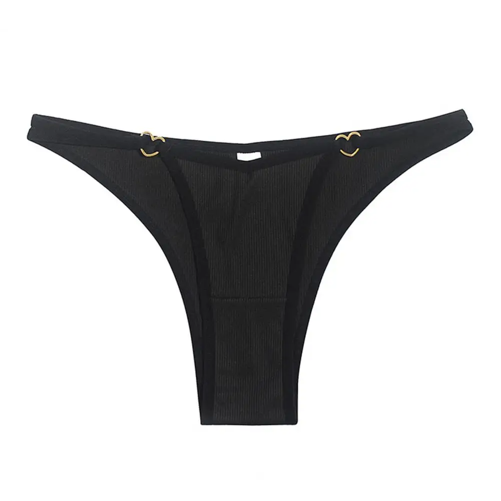

Panties Women Low Waist Seamless Elastic Underpants Women Thong Heart Metal Buckle Ultra-thin Sexy Briefs for Daily Wear