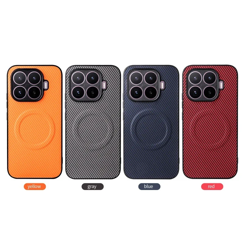 Фото Магнитный чехол для телефона с узором из углеродного волокна для Xiaomi Mi 17T Pro 17TPro, защитный чехол для камеры Magsafe, противоударная задняя крышка №3