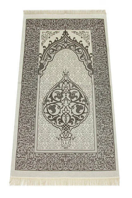

IQRAH Luxury Light Color Ottoman Taffeta Prayer Rug-0210-Brown Color