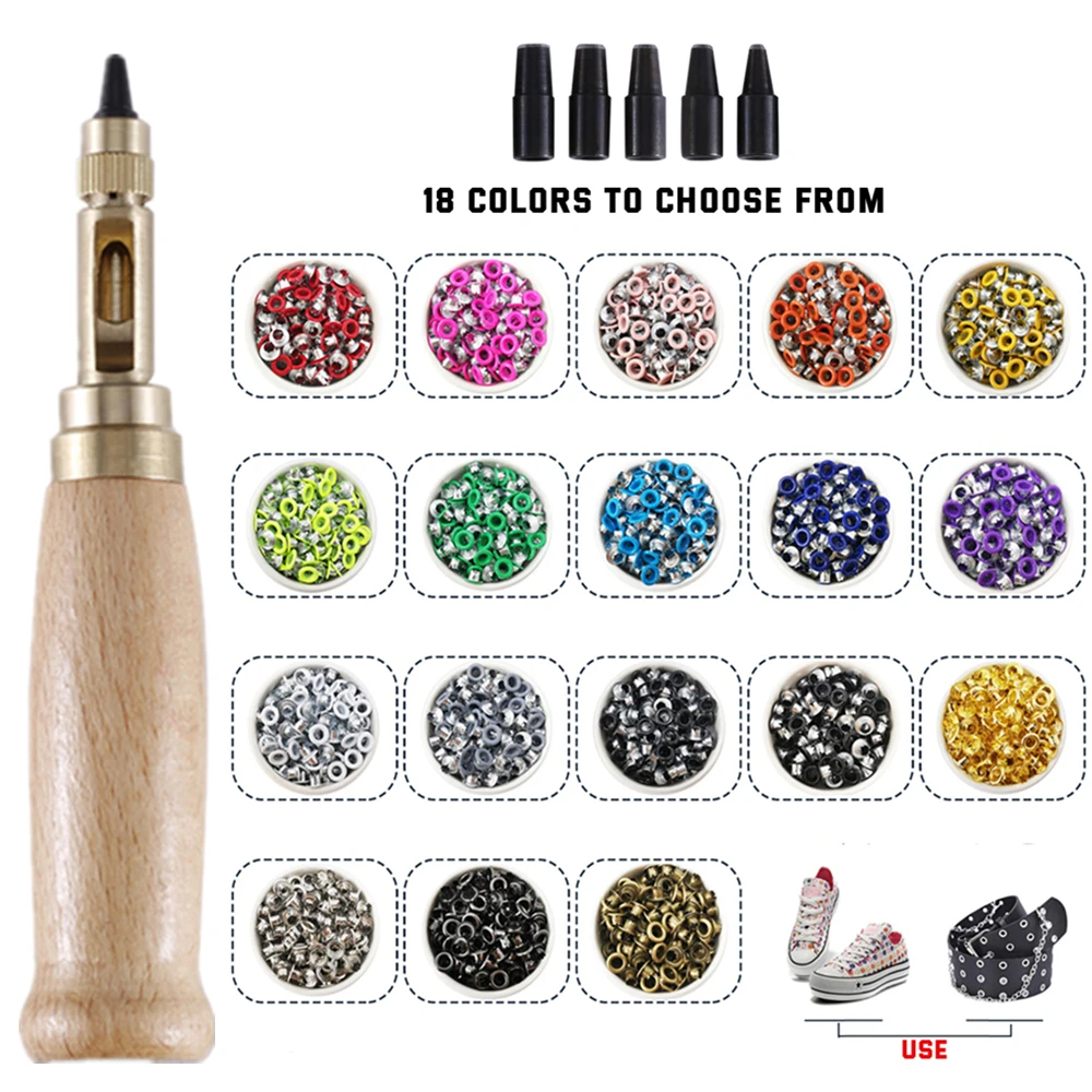 180 комплектов 4 мм, разноцветные металлические петли, петли, отверстия для пряжки, для рукоделия, кожевенного ремесла, скрапбукинга, обуви, ремня, крышки, мешка, бирки для одежды