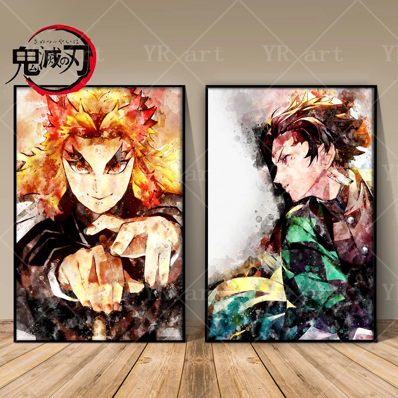 

Плакат из аниме «рассекающий демонов», мультяшный персонаж камадо незуко, Бабочка, ниндзя, чистилище, макиюр, холст, живопись, роспись, Декор