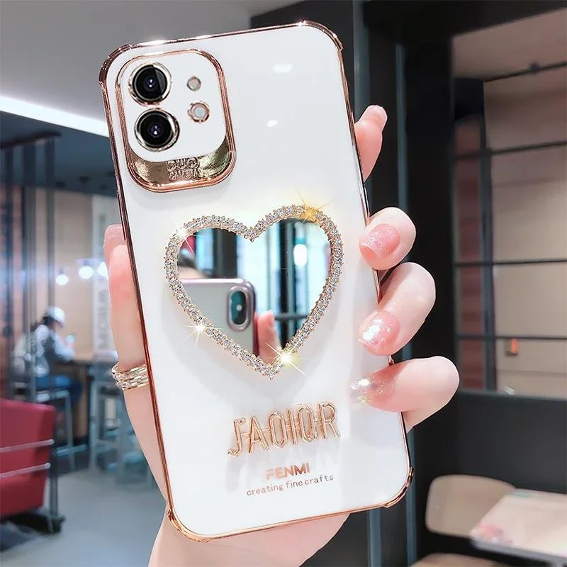 Подходит для iPhone14 романтичное косметическое зеркало женское 13Promax Xsmax Xr 6D