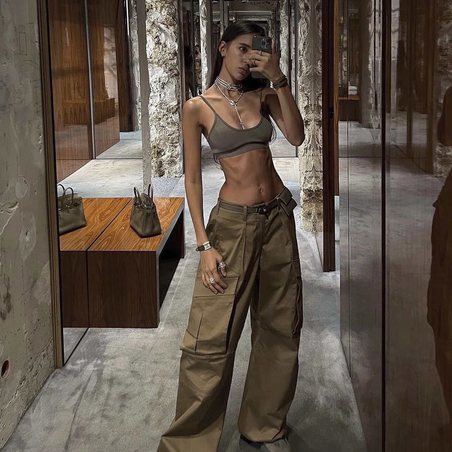 

Gaono Stylish Baggy Cargo Pants Women Street Sweatpants Y2K Aesthetic Boyfriend Hip Hop Pockets Trousers Casual Korean