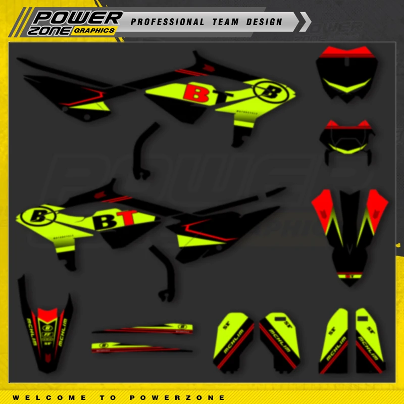 Комплект графической наклейки и наклеек PowerZone для BETA 2023 2024 2025 RR ENDURO 125 200 250 300RR 350 390