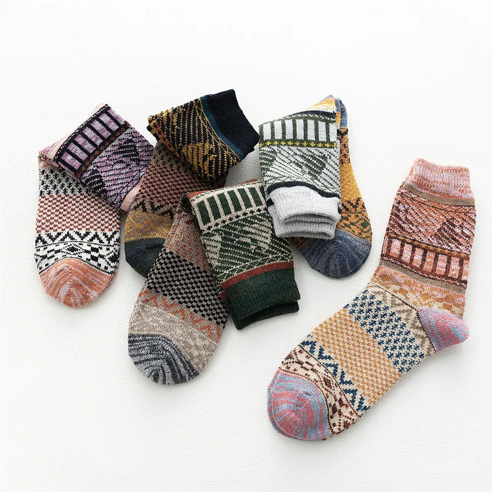 High Quality Winter Women wool Socks Super soft and comfortable Thicken Warm Cashmere Women Socks for 5 pairs