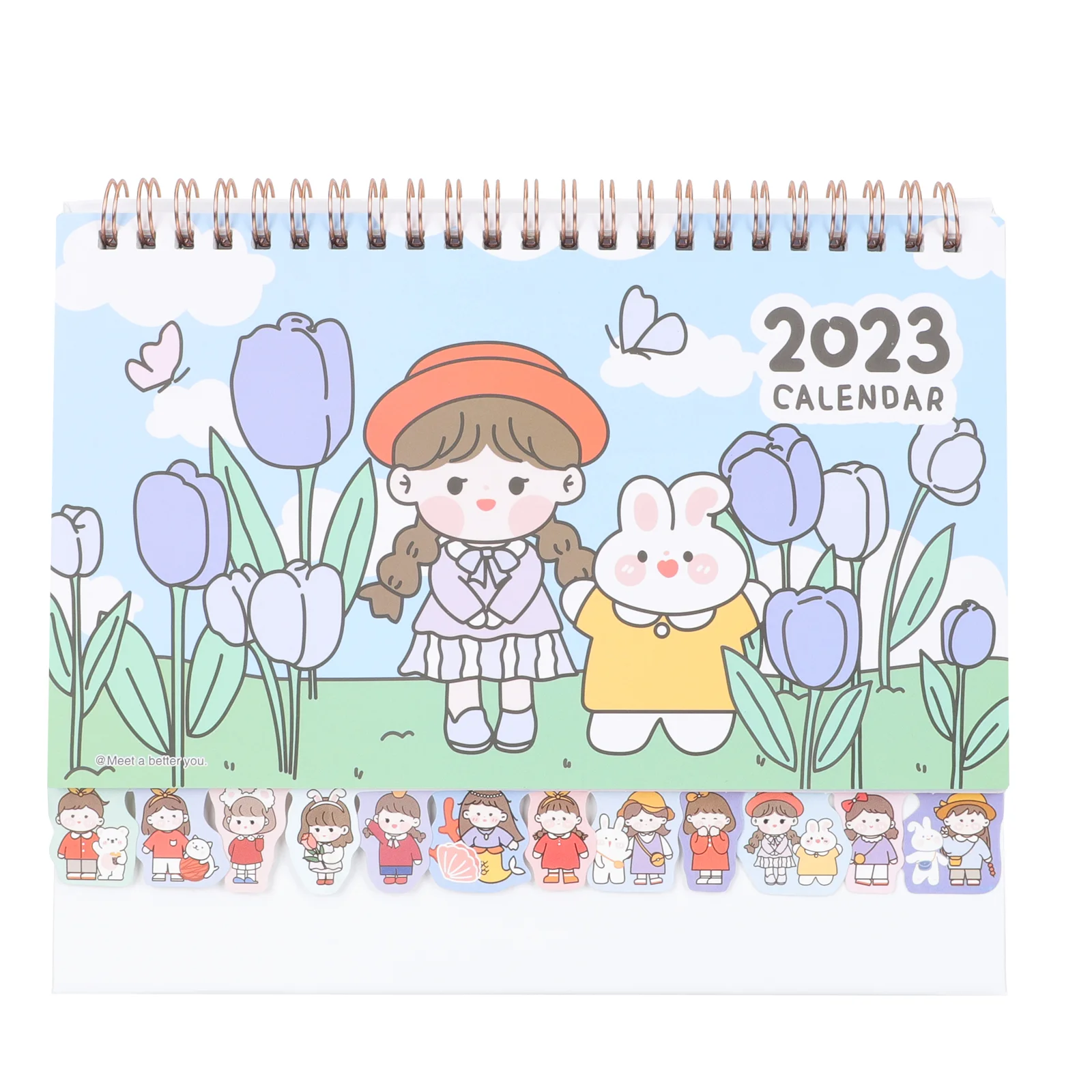 

Calendar Decorative Desk Calendar Desk Calendar 2023 Desktop Cartoon Calendar Students Academic Planner for Decor Home