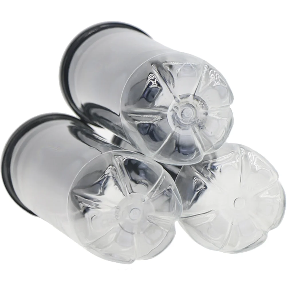 

3 Pcs Tennis Cylinder Tenis Negros Clear Small Balls Bottle Shape Bags Storage Supply Holder Pvc Plastic Little