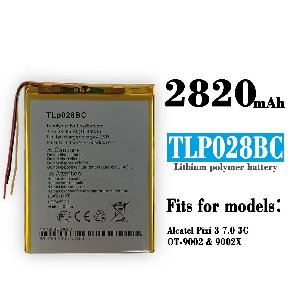 

100% оригинальный высококачественный Сменный аккумулятор для Alcatel Tab Pixe 3 9002 TLp028BC 028B2 Новые мобильный телефон литиевые батареи