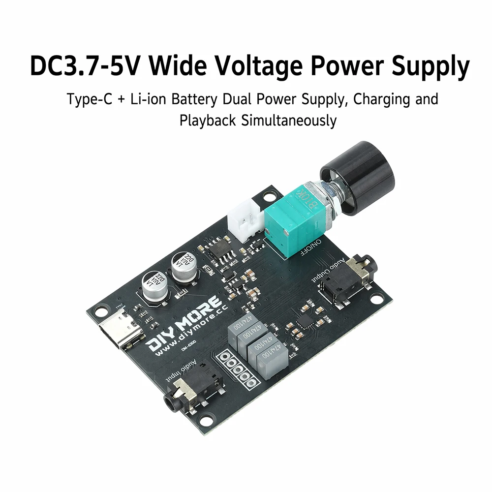 Фото DC 3.7V-5V DM-AB001 стерео модуль усиления наушников MAX97220 чип 3,5 мм модуль усиления наушников USB звуковая карта динамик №3