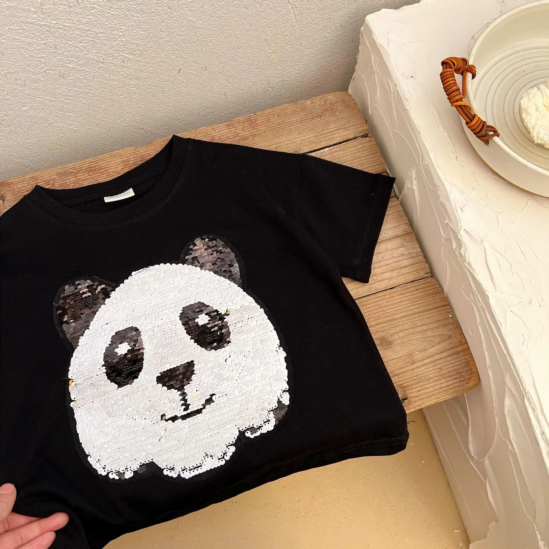 2022 New Children T Shirt Boys Girls Summer Short Sleeve T Shirts Cute Tiger Panda Print Kids Cartoon T Shirt Cotton Child Tee