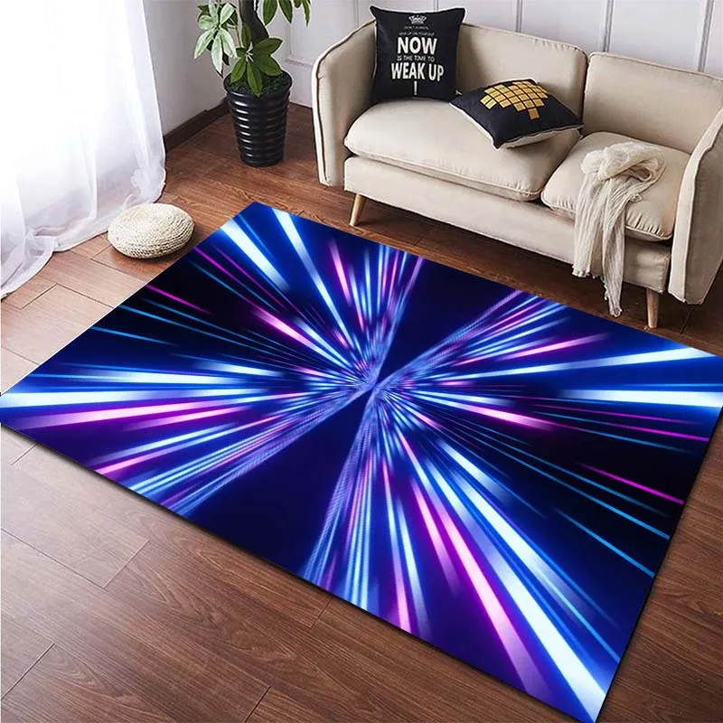 

15 Size 3D Time Illusion Pattern Rug Carpet for Living Room Bathroom Mat Creative Doormat Carpet for Bedroom Home Decor