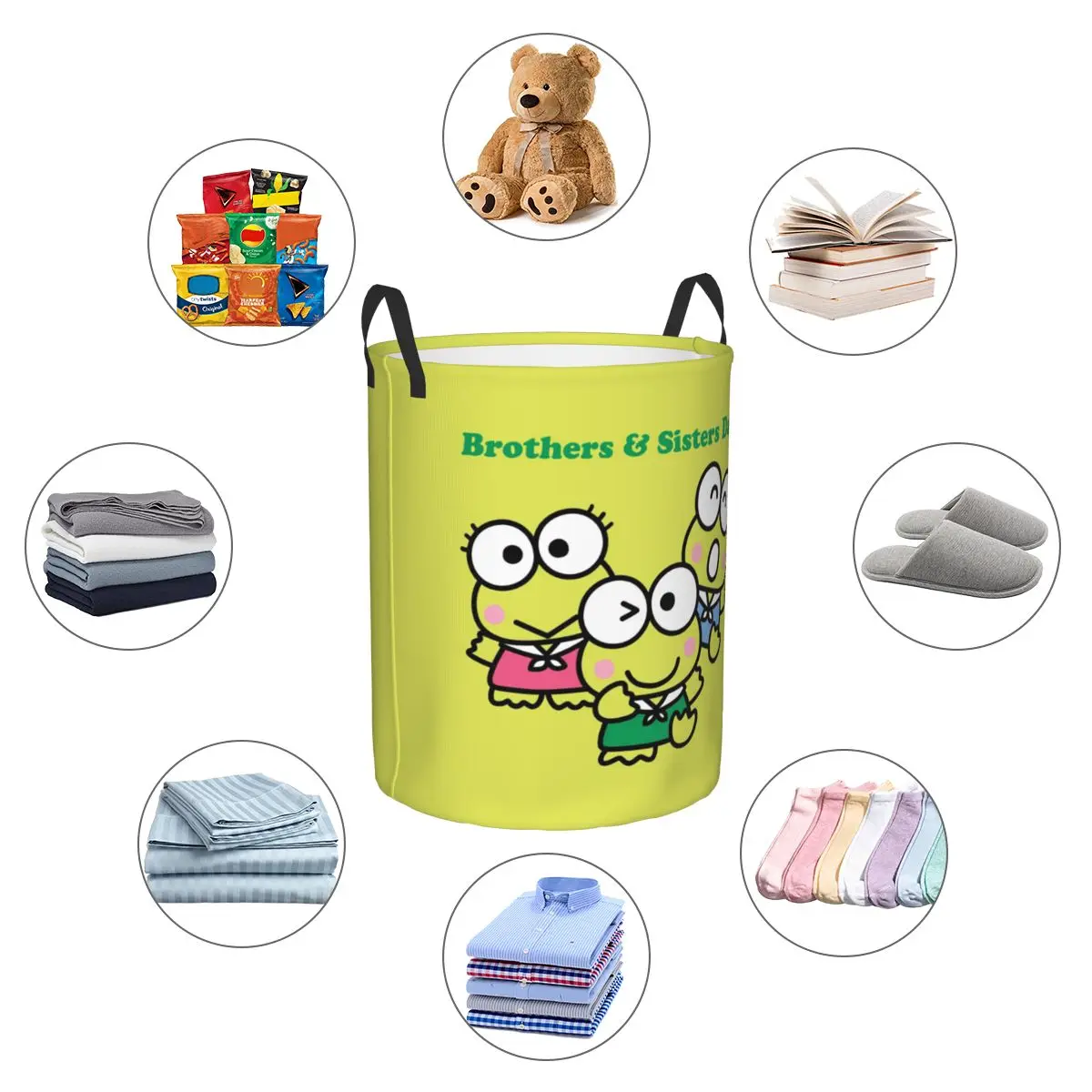 Изготовленная на заказ корзина для белья Keroppi складная большая хранения одежды